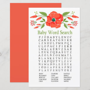 Jeu de recherche Baby shower de mots