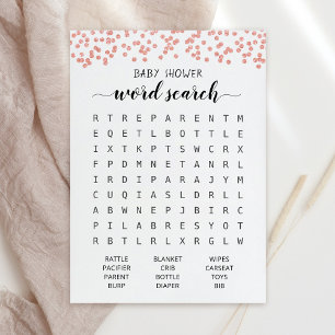 Jeu de recherche de mots Carte pour Baby Shower