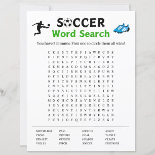 Jeu de recherche de mots de football