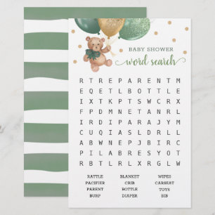 Jeu de recherche de mots et de mêlée de mots Ours