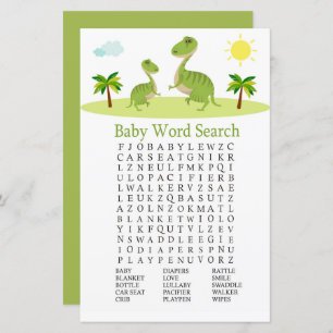 Jeu de recherche de mots sur le Baby shower Cute D