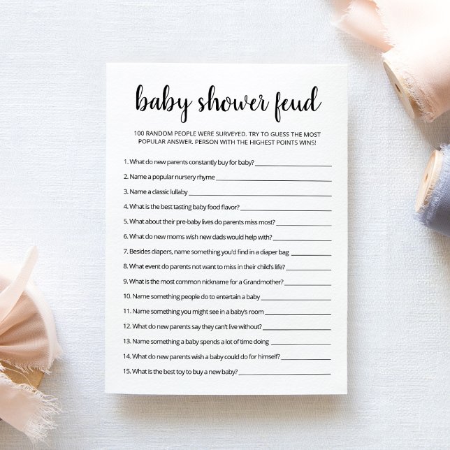 Jeu de rivalité avec carte de fête de bébé avec ré (Créateur téléchargé)