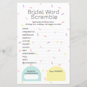 Jeu de ruée de mots nuptiale