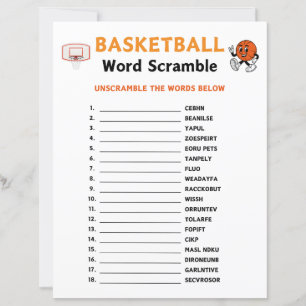 Jeu de rugissement de mot de basket-ball