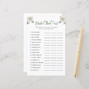 Jeu de Salle de Mariage Floral "Réfléchissez Vite"