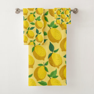 JEU DE SERVIETTES DE BAIN EN FRUITS DE LÉMON
