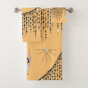 Jeu de serviettes de bain Flapper Girl on Swing