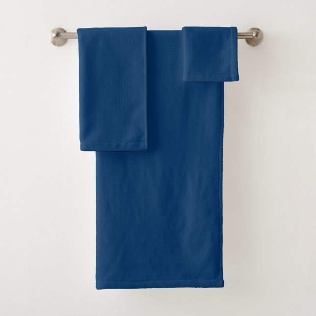 Jeu de serviettes de toilette bleu nuit - Commande (En situation)
