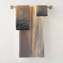 Jeu de serviettes du coucher du soleil