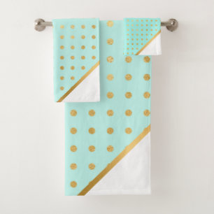 JEU DE SERVIETTES VERT AQUA LUXE