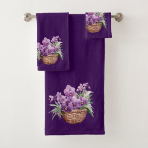 Jeu de serviettes violet Lavender Orchid