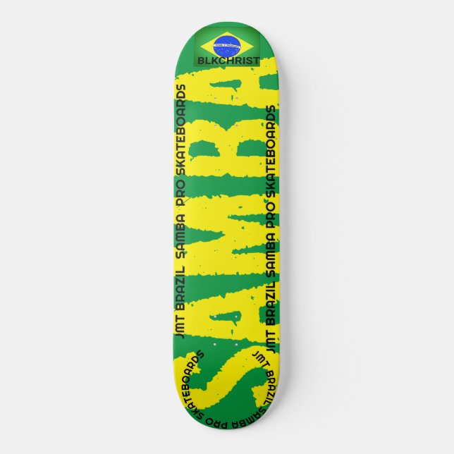 Jeu de skateboard 8 1/4" EN CHRIST NOIR SAMBA (Recto)