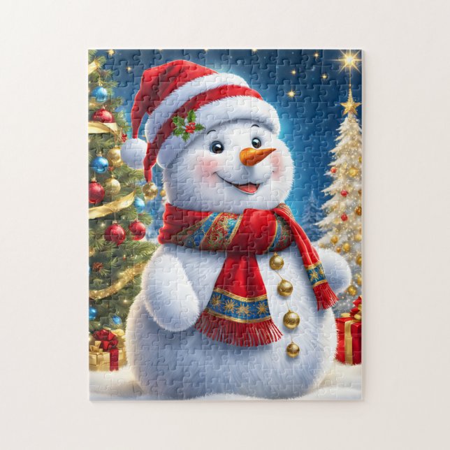 Jeu de Snowman de vacances Puzzle (Vertical)