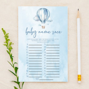 Jeu de société de bain de bébé de course de nom de
