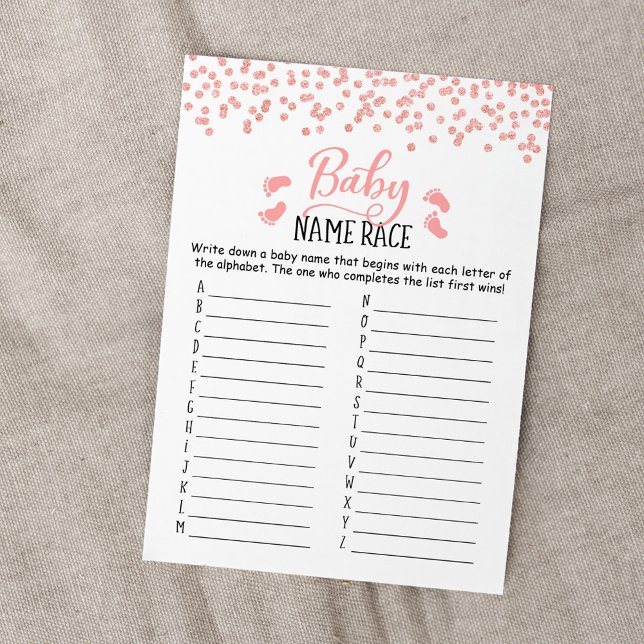 Jeu de société de nom de bébé carte de fête (Créateur téléchargé)