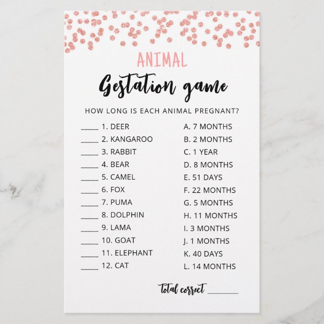 Jeu de société sur la gestation des animaux avec r (Devant)