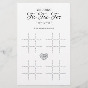Jeu de table décorative mariage Tic-Tac-Toe