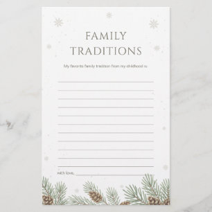 Jeu de traditions familiales pour Baby Shower d'hi