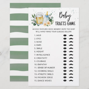 Jeu de traits de bébé Fête de verdure Bébé est en