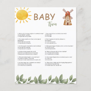 Jeu de trivia pour Baby Shower
