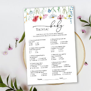 Jeu de trivia pour baby shower sur les fleurs sauv