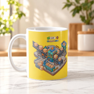 Jeu de tycoon d'emballage isométrique Mug