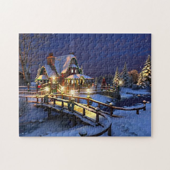 Jeu de vacances Puzzle hiver scène (Horizontal)