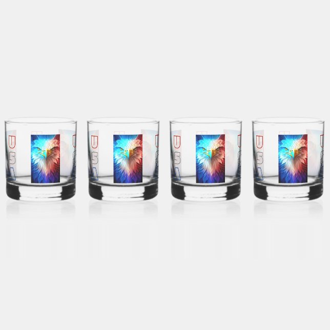 Jeu de verres d'aigle USA (Dos)