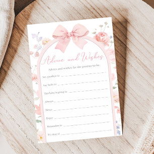 Jeu de vœux et de conseils pour bébé Fleurs en bou