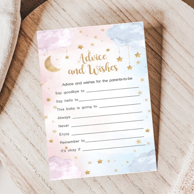 Jeu de voeux et de conseils pour la révélation du  (Twinkle Little Star Gender Reveal Game)