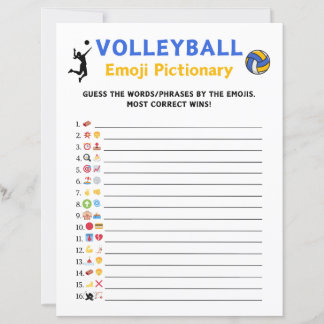Jeu de volleyball Emoji Pictionary