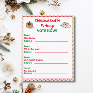 Jeu de vote pour l'échange de biscuits de Noël à l