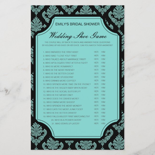 Jeu de Wedding shower de chaussures Mariage modifi (Devant)