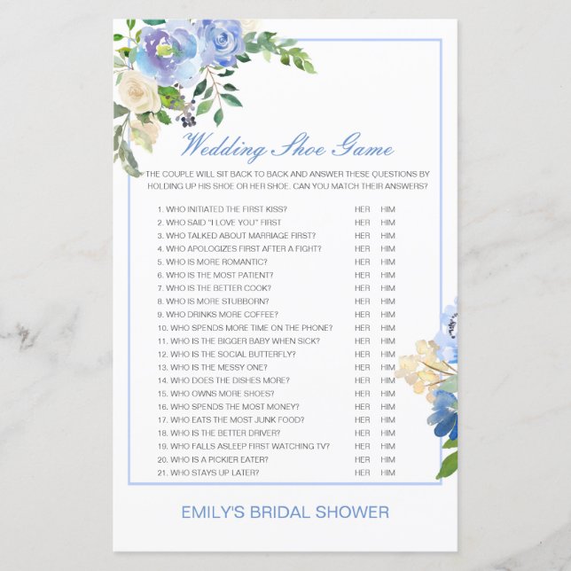 Jeu de Wedding shower de chaussures Mariage modifi (Devant)