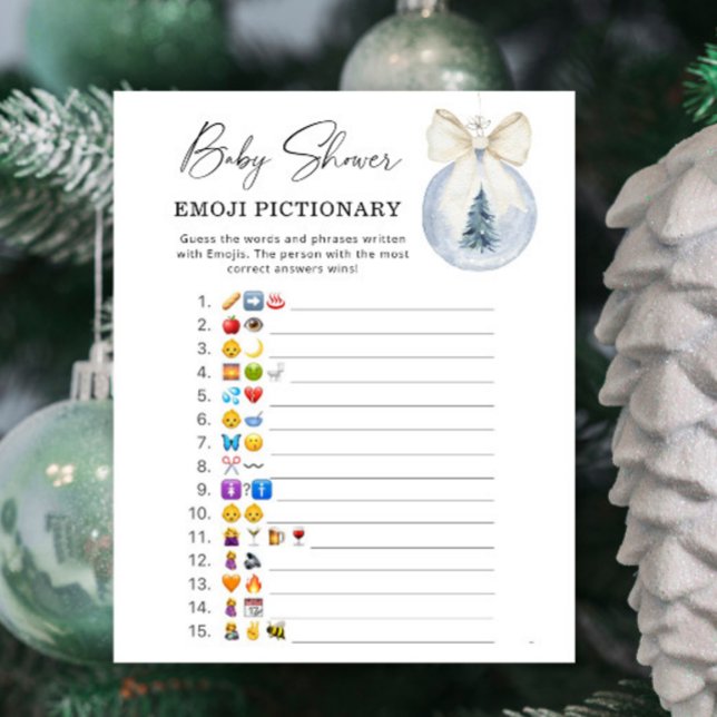 Jeu d'emoji de décoration d'arbre hivernal Bébé (Créateur téléchargé)