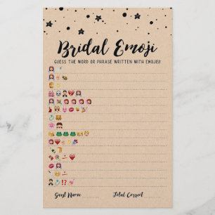 Jeu d'emoji de mariage avec réponses Jeu de shower