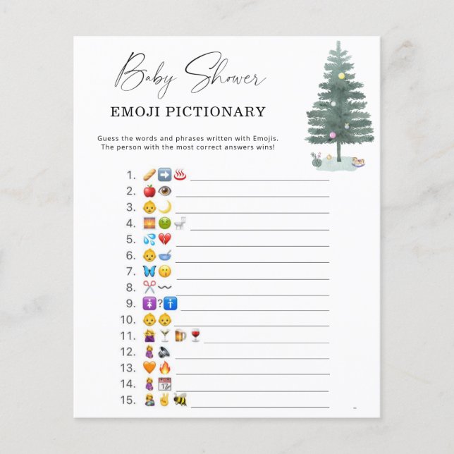 jeu d'emoji de sapin de Noël (Devant)