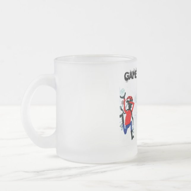 Jeu des Jets, tasse de verre décongelée. (Gauche)