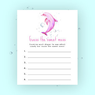 Jeu devine le doux désordre Baby shower dauphin