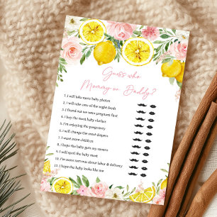 Jeu Devinez Maman ou Papa au motif floral rose et