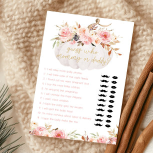 Jeu Devinez Maman ou Papa Citrouille Florale Rose