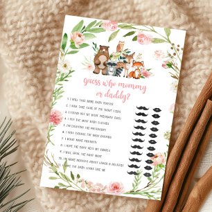 Jeu Devinez Maman ou Papa Fleurs Roses Forêt
