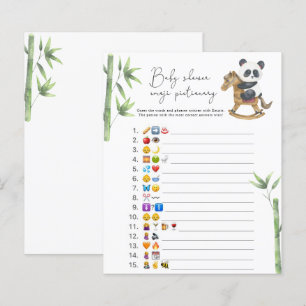 Jeu d'image d'emoji de panda ours pour baby shower