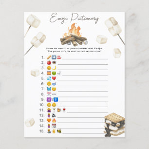 Jeu d'image Emoji pour baby shower avec feu de joi