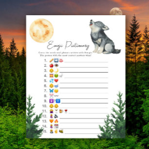 Jeu d'image Emoji pour la douche de bébé Little Wo