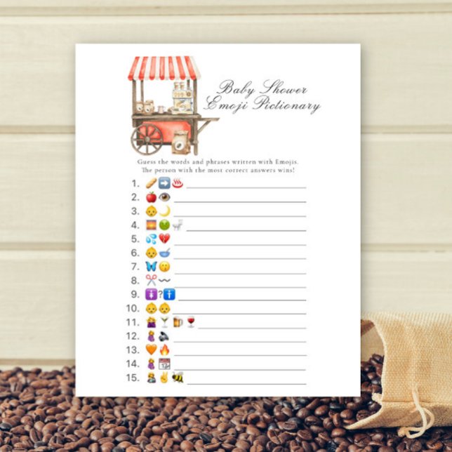 Jeu d'images Emoji Baby Shower Café (Créateur téléchargé)
