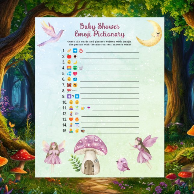 Jeu d'images Emoji baby shower fée (Créateur téléchargé)