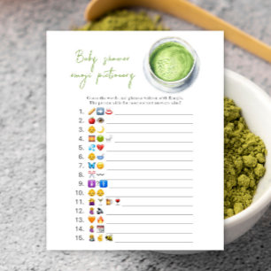 Jeu d'images Emoji Baby Shower Matcha