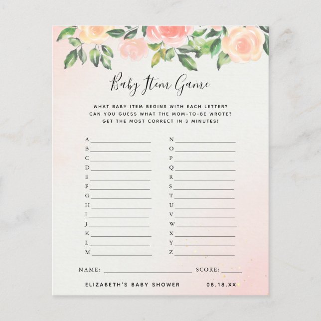 Jeu d'objet bébé | Jeu Baby shower (Devant)