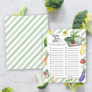 Jeu d'objets pour bébé. Jeu de baby shower légumes